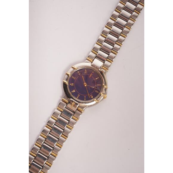 Yves Saint Laurent Blue Dial Two Tone Quartz Watch - Picture 3 of 5